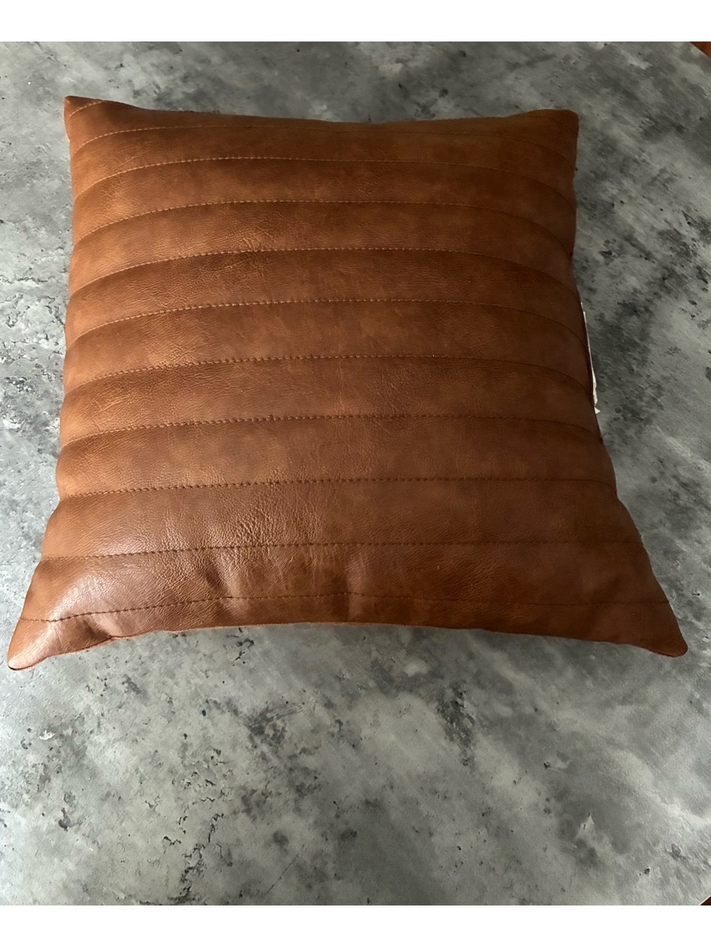 Project 62 Brown Quilted Faux Leather Decorative Throw Pillow